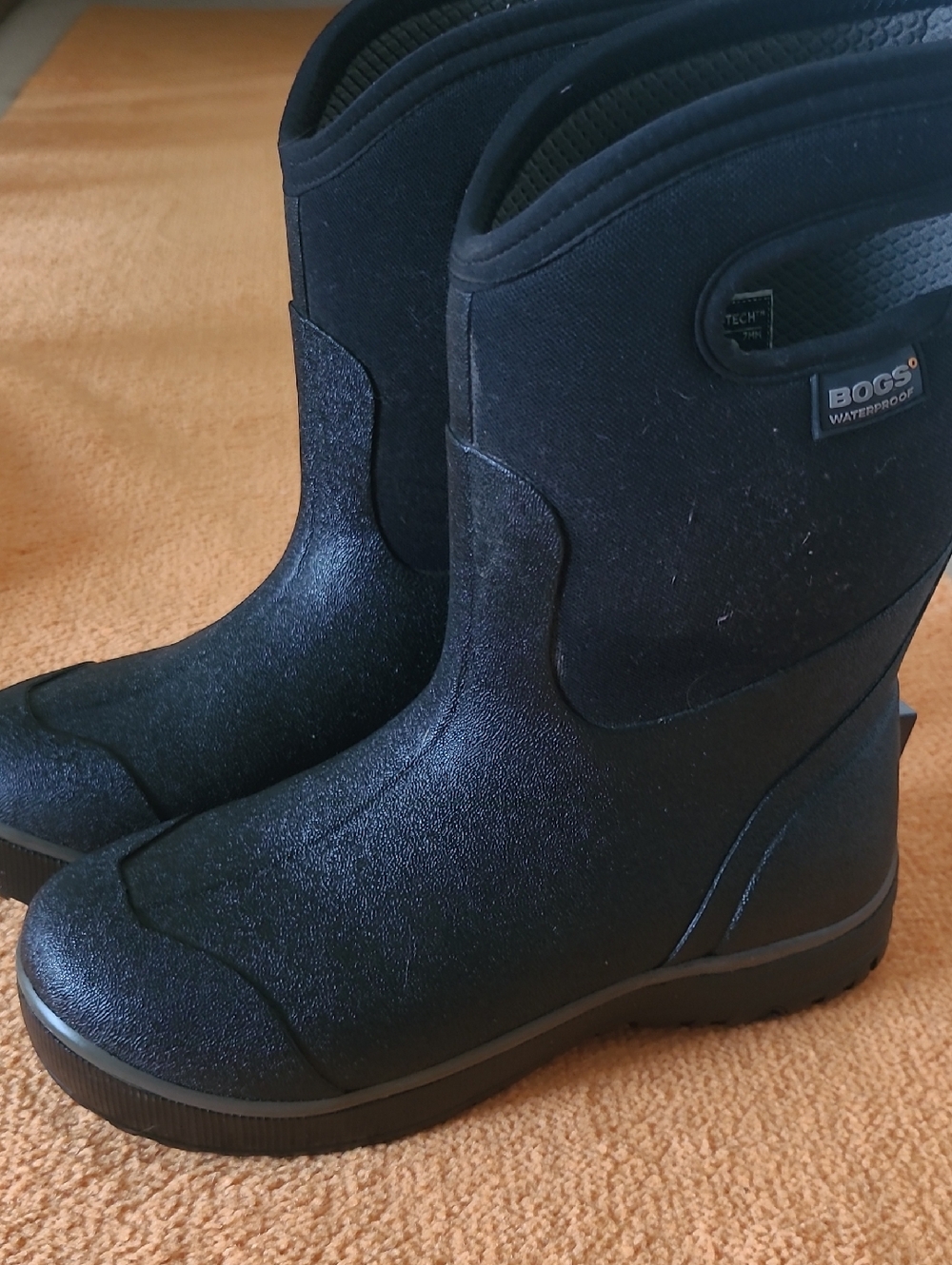 Bogs Black Waterproof,Insulated Midcalf Work Boots W/9 M/7